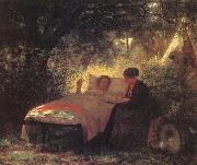 Eastman Johnson The Letter Home oil painting reproduction